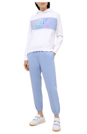 Женские хлопковые джоггеры POLO RALPH LAUREN синего цвета по цене 14150 руб., арт. 211838114 | Фото 2 Женские хлопковые джоггеры POLO RALPH LAUREN синего цвета, арт. 211838114 | Фото 2