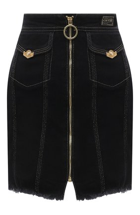 Женская джинсовая юбка VERSACE JEANS COUTURE черного цвета по цене 28850 руб., арт. A9HWA33I-WDP853/ALL4P | Фото 1 Женская джинсовая юбка VERSACE JEANS COUTURE черного цвета, арт. A9HWA33I-WDP853/ALL4P | Фото 1