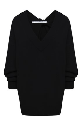 Женский свитер из шерсти и вискозы ALEXANDER WANG черного цвета по цене 69950 руб., арт. 1KC2213041 | Фото 1 Женский свитер из шерсти и вискозы ALEXANDER WANG черного цвета, арт. 1KC2213041 | Фото 1