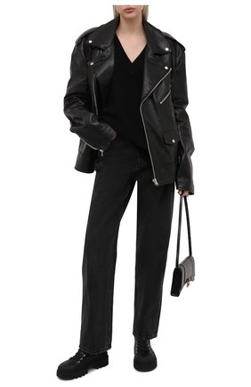 Женский свитер из шерсти и вискозы ALEXANDER WANG черного цвета по цене 69950 руб., арт. 1KC2213041 | Фото 2 Женский свитер из шерсти и вискозы ALEXANDER WANG черного цвета, арт. 1KC2213041 | Фото 2