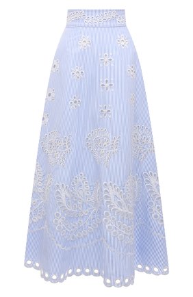 Женская хлопковая юбка REDVALENTINO голубого цвета по цене 65300 руб., арт. VR0RA01M/5T4 | Фото 1 Женская хлопковая юбка REDVALENTINO голубого цвета, арт. VR0RA01M/5T4 | Фото 1
