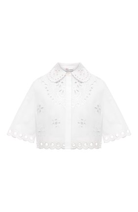 Женская хлопковая блузка REDVALENTINO белого цвета по цене 41450 руб., арт. VR0AA02S/5TC | Фото 1 Женская хлопковая блузка REDVALENTINO белого цвета, арт. VR0AA02S/5TC | Фото 1