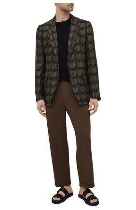 Мужской льняной пиджак DRIES VAN NOTEN хаки цвета по цене 99500 руб., арт. 211-20425-2080 | Фото 2 Мужской льняной пиджак DRIES VAN NOTEN хаки цвета, арт. 211-20425-2080 | Фото 2