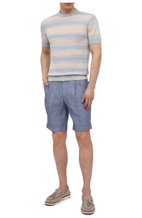 Мужской хлопковый джемпер Z ZEGNA голубого цвета по цене 24150 руб., арт. VWR10/ZZ112 | Фото 2 Мужской хлопковый джемпер Z ZEGNA голубого цвета, арт. VWR10/ZZ112 | Фото 2 (Рукава: Короткие; Материал внешний: Хлопок; Длина (для топов): Стандартные; Стили: Кэжуэл; Вырез: Круглый; Принт: С принтом; Мужское Кросс-КТ: Джемперы)