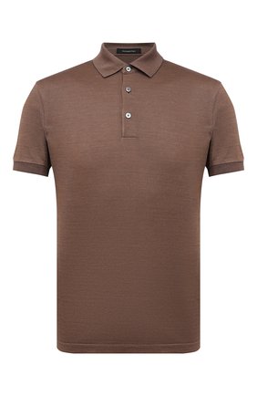 Мужское поло из хлопка и шелка ERMENEGILDO ZEGNA коричневого цвета по цене 41950 руб., арт. UU576/750 | Фото 1 Мужское поло из хлопка и шелка ERMENEGILDO ZEGNA коричневого цвета, арт. UU576/750 | Фото 1