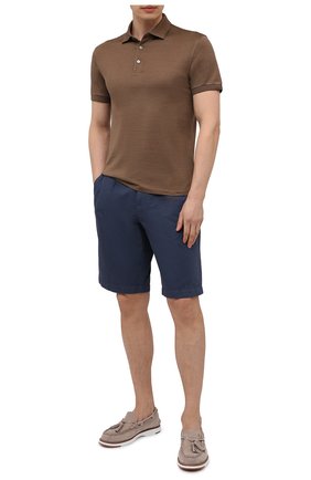 Мужское поло из хлопка и шелка ERMENEGILDO ZEGNA коричневого цвета по цене 41950 руб., арт. UU576/750 | Фото 2 Мужское поло из хлопка и шелка ERMENEGILDO ZEGNA коричневого цвета, арт. UU576/750 | Фото 2