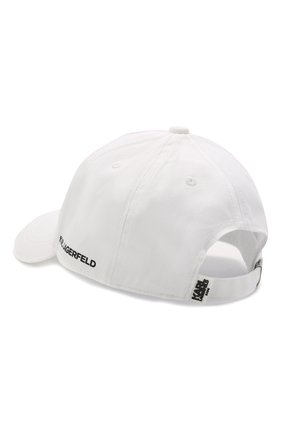 Детская хлопковая бейсболка KARL LAGERFELD KIDS белого цвета по цене 5120 руб., арт. Z11031 | Фото 2 Детская хлопковая бейсболка KARL LAGERFELD KIDS белого цвета, арт. Z11031 | Фото 2 (Материал: Хлопок, Текстиль)