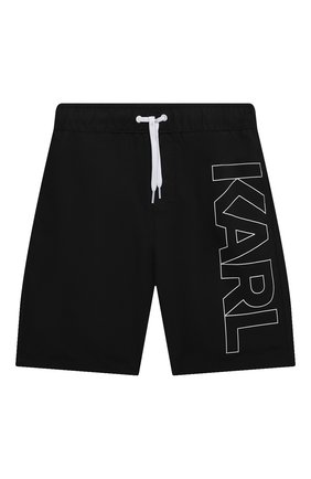 Детские плавки-шорты KARL LAGERFELD KIDS черного цвета по цене 6995 руб., арт. Z20055 | Фото 1 Детские плавки-шорты KARL LAGERFELD KIDS черного цвета, арт. Z20055 | Фото 1