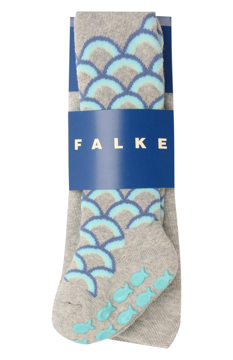 Детские хлопковые колготки FALKE серого цвета, арт. 13547. | Фото 1 (Региональные ограничения белый список (Axapta Mercury): RU)