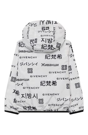 Детского анорак с капюшоном GIVENCHY черно-белого цвета по цене 45650 руб., арт. H26075 | Фото 2 Детского анорак с капюшоном GIVENCHY черно-белого цвета, арт. H26075 | Фото 2