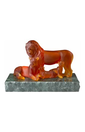 Скульптура семья львов LALIQUE оранжевого цвета по цене 3535000 руб., арт. 10722100 | Фото 1 Скульптура семья львов LALIQUE оранжевого цвета, арт. 10722100 | Фото 1