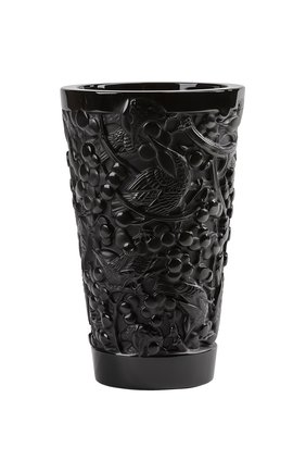 Ваза merles & raisins средняя LALIQUE черного цвета по цене 355000 руб., арт. 10732300 | Фото 1 Ваза merles & raisins средняя LALIQUE черного цвета, арт. 10732300 | Фото 1