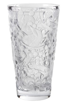 Ваза merles & raisins большая LALIQUE прозрачного цвета по цене 639500 руб., арт. 10732500 | Фото 1 Ваза merles & raisins большая LALIQUE прозрачного цвета, арт. 10732500 | Фото 1