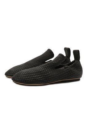 Мужские кожаные слиперы lattice BOTTEGA VENETA черного цвета по цене 65900 руб., арт. 661011/V0VB0 | Фото 1 Мужские кожаные слиперы lattice BOTTEGA VENETA черного цвета, арт. 661011/V0VB0 | Фото 1