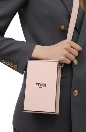 Женская сумка vertical box FENDI светло-розового цвета по цене 127000 руб., арт. 8BT339 ADP6 | Фото 2 Женская сумка vertical box FENDI светло-розового цвета, арт. 8BT339 ADP6 | Фото 2