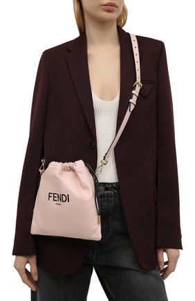 Женская сумка FENDI светло-розового цвета по цене 114500 руб., арт. 8BT337 ADM9 | Фото 2 Женская сумка FENDI светло-розового цвета, арт. 8BT337 ADM9 | Фото 2