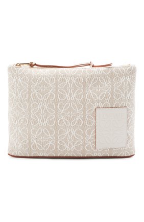 Женский клатч oblong LOEWE кремвого цвета по цене 34150 руб., арт. C730C63X15 | Фото 1 Женский клатч oblong LOEWE кремвого цвета, арт. C730C63X15 | Фото 1 (Размер: medium; Материал: Текстиль; Женское Кросс-КТ: Клатч-клатчи)