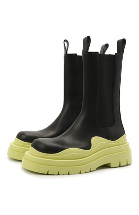 Женские кожаные ботинки bv tire BOTTEGA VENETA зеленого цвета по цене 81800 руб., арт. 630297/VBS50 | Фото 1 Женские кожаные ботинки bv tire BOTTEGA VENETA зеленого цвета, арт. 630297/VBS50 | Фото 1 (Материал внутренний: Натуральная кожа; Женское Кросс-КТ: Челси-ботинки; Подошва: Платформа; Каблук высота: Низкий)