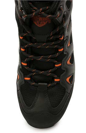 Мужские комбинированные ботинки HARLEY-DAVIDSON черного цвета, арт. D93329 | Фото 5 (Материал внешний: Кожа; Мужское Кросс-КТ: Ботинки-обувь; Материал утеплителя: Без утеплителя; Материал внутренний: Текстиль; Подошва: Массивная)