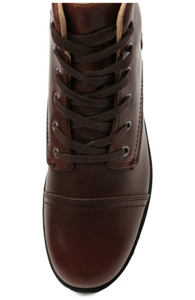 Мужские кожаные ботинки HARLEY-DAVIDSON коричневого цвета, арт. D93714 | Фото 5 (Материал внешний: Кожа; Мужское Кросс-КТ: Ботинки-обувь; Материал внутренний: Натуральная кожа; Материал утеплителя: Без утеплителя; Подошва: Плоская)
