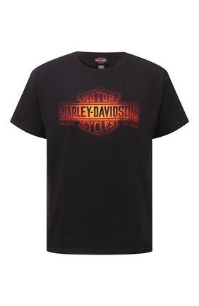 Мужская хлопковая футболка HARLEY-DAVIDSON черного цвета по цене 4350 руб., арт. R003769 | Фото 1 Мужская хлопковая футболка HARLEY-DAVIDSON черного цвета, арт. R003769 | Фото 1