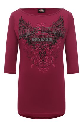 Женская хлопковая футболка HARLEY-DAVIDSON розового цвета по цене 5700 руб., арт. R003834 | Фото 1 Женская хлопковая футболка HARLEY-DAVIDSON розового цвета, арт. R003834 | Фото 1