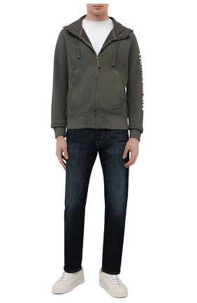 Мужской хлопковая толстовка PARAJUMPERS хаки цвета по цене 27200 руб., арт. CF05/CHARLIE | Фото 2 Мужской хлопковая толстовка PARAJUMPERS хаки цвета, арт. CF05/CHARLIE | Фото 2
