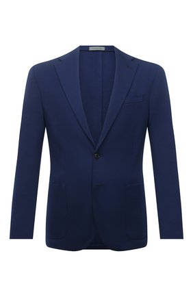 Мужской шерстяной пиджак CORNELIANI синего цвета по цене 83950 руб., арт. 87X523-1118810/90 | Фото 1 Мужской шерстяной пиджак CORNELIANI синего цвета, арт. 87X523-1118810/90 | Фото 1 (Случай: Повседневный; Длина (для топов): Стандартные; Рукава: Длинные; 1-2-бортные: Однобортные; Стили: Кэжуэл; Материал внешний: Шерсть; Пиджаки М: Приталенный)