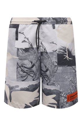 Мужские плавки-шорты HERON PRESTON серого цвета по цене 23800 руб., арт. HMFA005S21FAB0020900 | Фото 1 Мужские плавки-шорты HERON PRESTON серого цвета, арт. HMFA005S21FAB0020900 | Фото 1