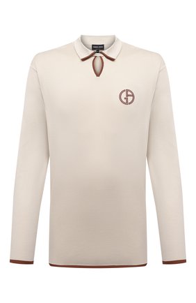 Мужское поло из шелка и хлопка GIORGIO ARMANI бежевого цвета по цене 84800 руб., арт. 3KSF55/SJDIZ | Фото 1 Мужское поло из шелка и хлопка GIORGIO ARMANI бежевого цвета, арт. 3KSF55/SJDIZ | Фото 1