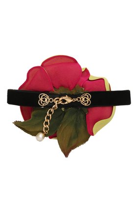 Женское текстильный чокер DOLCE & GABBANA светло-зеленого цвета по цене 76100 руб., арт. FT050R/GER87 | Фото 2 Женское текстильный чокер DOLCE & GABBANA светло-зеленого цвета, арт. FT050R/GER87 | Фото 2 (Материал: Текстиль, Шелк)