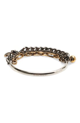 Женский браслет ALEXANDER MCQUEEN серебряного цвета по цене 44300 руб., арт. 659642/J160Z | Фото 2 Женский браслет ALEXANDER MCQUEEN серебряного цвета, арт. 659642/J160Z | Фото 2 (Материал: Металл)