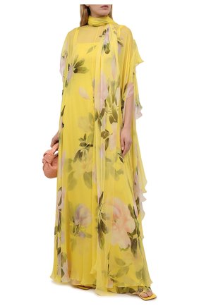 Женское шелковое платье VALENTINO желтого цвета по цене 744000 руб., арт. VB0VDBY06DM | Фото 2 Женское шелковое платье VALENTINO желтого цвета, арт. VB0VDBY06DM | Фото 2