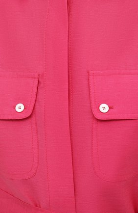 Женское платье из хлопка и льна KITON розового цвета, арт. D51381H07724 | Фото 5 (Женское Кросс-КТ: платье-рубашка, Платье-одежда; Рукава: Длинные; Случай: Повседневный; Региональные ограничения белый список (Axapta Mercury): RU; Материал внешний: Хлопок, Лен; Длина Ж (юбки, платья, шорты): Миди; Стили: Романтичный)