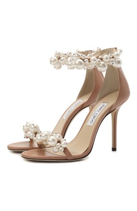 Женские кожаные босоножки maisel 100 JIMMY CHOO бежевого цвета по цене 162000 руб., арт. MAISEL 100/XPX | Фото 1 Женские кожаные босоножки maisel 100 JIMMY CHOO бежевого цвета, арт. MAISEL 100/XPX | Фото 1