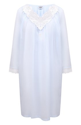 Женская хлопковая сорочка CELESTINE голубого цвета по цене 33400 руб., арт. 30002677/AMINA-2 BD | Фото 1 Женская хлопковая сорочка CELESTINE голубого цвета, арт. 30002677/AMINA-2 BD | Фото 1