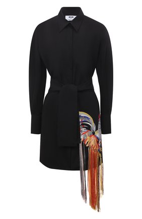 Женская хлопковая рубашка MSGM черного цвета по цене 42400 руб., арт. 3042MDA128X 217307 | Фото 1 Женская хлопковая рубашка MSGM черного цвета, арт. 3042MDA128X 217307 | Фото 1
