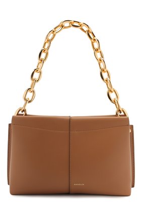 Женская сумка carly chain mini WANDLER коричневого цвета, арт. CARLY MINI HEAVY CHAIN | Фото 1 (Сумки-технические: Сумки top-handle; Материал: Натуральная кожа; Размер: mini)