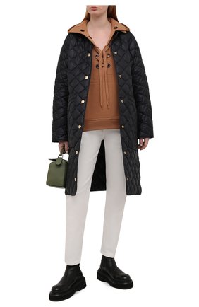 Женский хлопковое худи BURBERRY коричневого цвета по цене 55550 руб., арт. 8038690 | Фото 2 Женский хлопковое худи BURBERRY коричневого цвета, арт. 8038690 | Фото 2