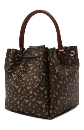 Женская сумка peony BURBERRY темно-коричневого цвета по цене 90300 руб., арт. 8031654 | Фото 4 Женская сумка peony BURBERRY темно-коричневого цвета, арт. 8031654 | Фото 4 (Сумки-технические: Сумки через плечо, Сумки top-handle; Размер: mini; Ремень/цепочка: На ремешке; Материал: Текстиль, Экокожа)