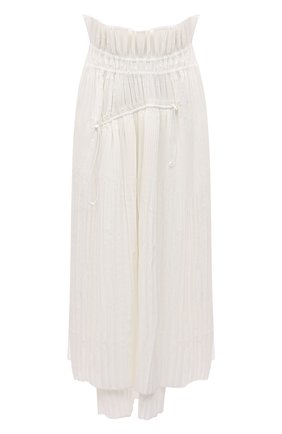 Женская хлопковая юбка Y-3 белого цвета, арт. GT5288/W | Фото 1 (Женское Кросс-КТ: Юбка-одежда; Длина Ж (юбки, платья, шорты): Миди; Стили: Романтичный; Материал внешний: Хлопок; Материал подклада: Синтетический материал)