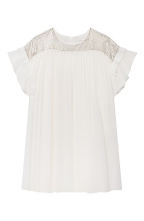 Детское платье CHLOÉ белого цвета по цене 44200 руб., арт. C12828 | Фото 1 Детское платье CHLOÉ белого цвета, арт. C12828 | Фото 1