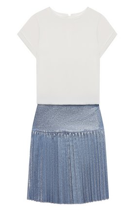 Детское платье CHLOÉ голубого цвета по цене 33650 руб., арт. C12830 | Фото 1 Детское платье CHLOÉ голубого цвета, арт. C12830 | Фото 1