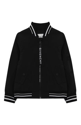 Детского бомбер GIVENCHY черного цвета по цене 43600 руб., арт. H26071 | Фото 1 Детского бомбер GIVENCHY черного цвета, арт. H26071 | Фото 1 (Рукава: Длинные; Материал внешний: Синтетический материал; Кросс-КТ: бомбер, Сезон: демисезон; Ростовка одежда: 10 - 11 лет | 140 - 146см, 12 лет | 152 см, 13 - 15 лет | 158 см, 4 года | 104 см, 5 лет | 110 см, 6 лет | 116 см, 8 лет | 128 см)