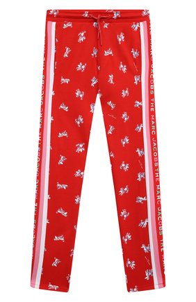 Детские брюки из вискозы MARC JACOBS (THE) красного цвета по цене 9950 руб., арт. W14262 | Фото 1 Детские брюки из вискозы MARC JACOBS (THE) красного цвета, арт. W14262 | Фото 1 (Девочки Кросс-КТ: Брюки-одежда; Материал внешний: Вискоза; Ростовка одежда: 9 лет | 134 см, 12 лет | 152 см, 3 года | 98 см, 5 лет | 110 см, 7 лет | 122 см)