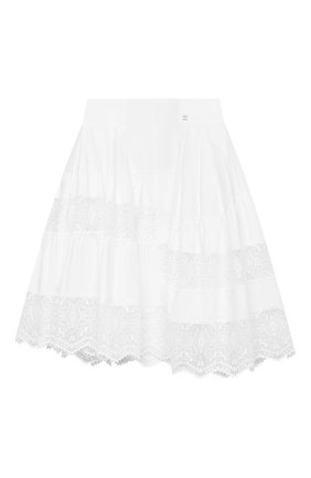 Детская хлопковая юбка ERMANNO SCERVINO белого цвета по цене 38250 руб., арт. ESFG0007 CA01 WSUNI1/M-XL | Фото 1 Детская хлопковая юбка ERMANNO SCERVINO белого цвета, арт. ESFG0007 CA01 WSUNI1/M-XL | Фото 1