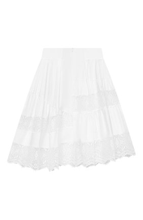 Детская хлопковая юбка ERMANNO SCERVINO белого цвета по цене 38250 руб., арт. ESFG0007 CA01 WSUNI1/M-XL | Фото 2 Детская хлопковая юбка ERMANNO SCERVINO белого цвета, арт. ESFG0007 CA01 WSUNI1/M-XL | Фото 2