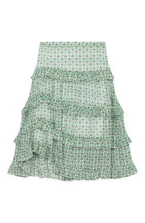 Детская юбка из вискозы ERMANNO SCERVINO зеленого цвета по цене 23900 руб., арт. ESFG0011 GAS03 WS005/M-XL | Фото 2 Детская юбка из вискозы ERMANNO SCERVINO зеленого цвета, арт. ESFG0011 GAS03 WS005/M-XL | Фото 2
