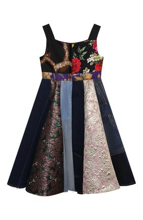 Детское платье DOLCE & GABBANA разноцветного цвета по цене 89950 руб., арт. L52DS7/G7YQM/8-14 | Фото 2 Детское платье DOLCE & GABBANA разноцветного цвета, арт. L52DS7/G7YQM/8-14 | Фото 2 (Материал внешний: Синтетический материал, Хлопок; Рукава: Короткие; Материал подклада: Вискоза; Девочки Кросс-КТ: Платье-одежда; Случай: Повседневный; Ростовка одежда: 10 - 11 лет | 140 - 146см, 12 лет | 152 см, 8 лет | 128 см)