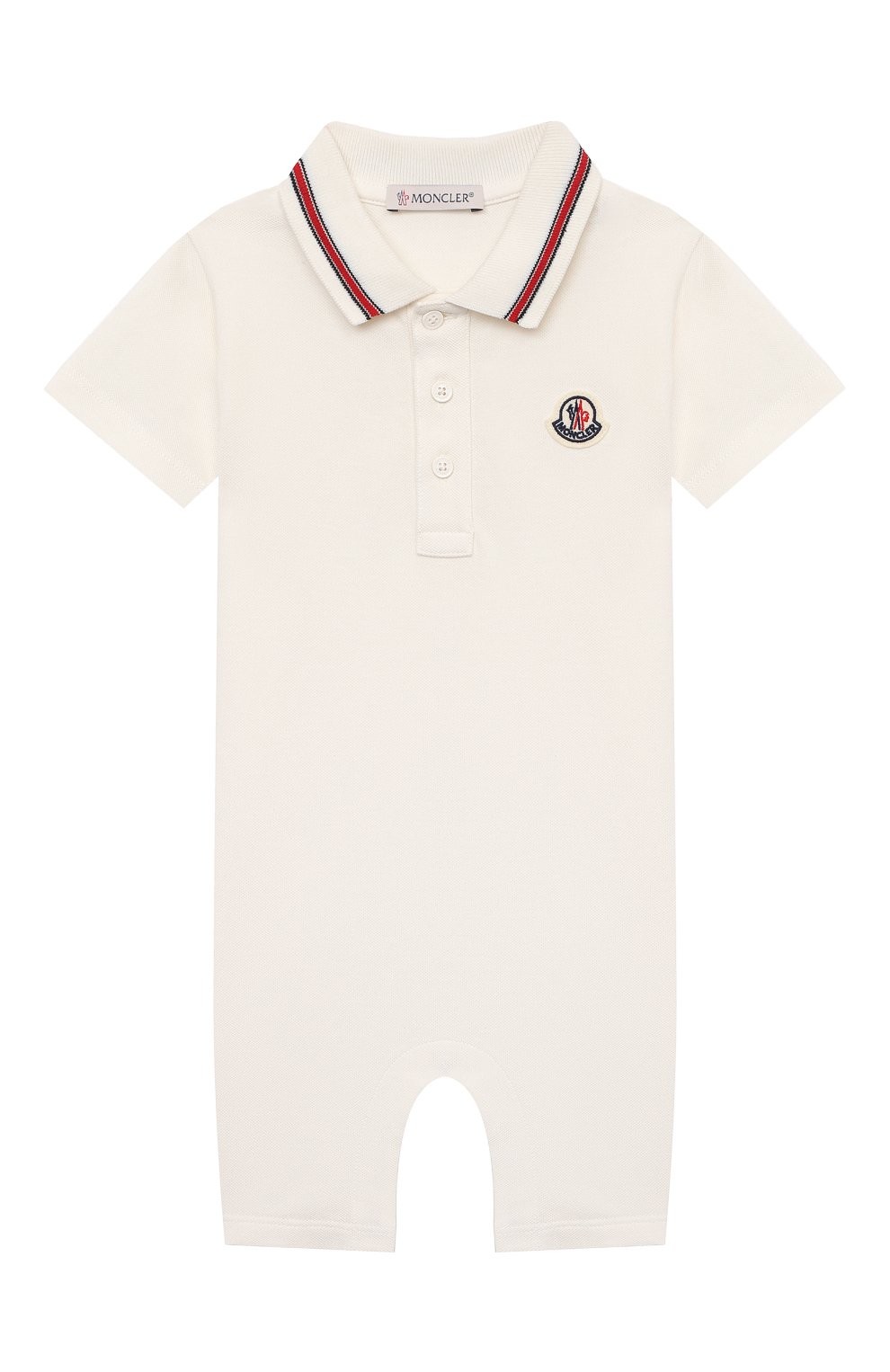 Детское хлопковый комбинезон MONCLER белого цвета, арт. G1-951-8L705-20-8496F | Фото 1